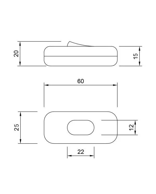 Inline enopolno stikalo Creative Switch karbon