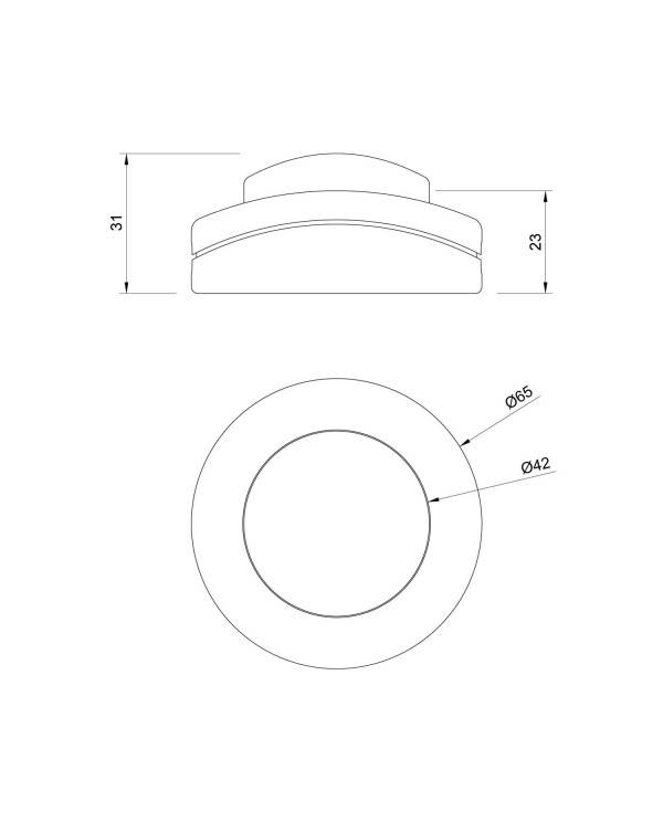 Inline enopolno talno stikalo Creative Switch belo