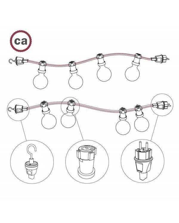 Električni kabel za verigo luči CZ11 - UV odporni