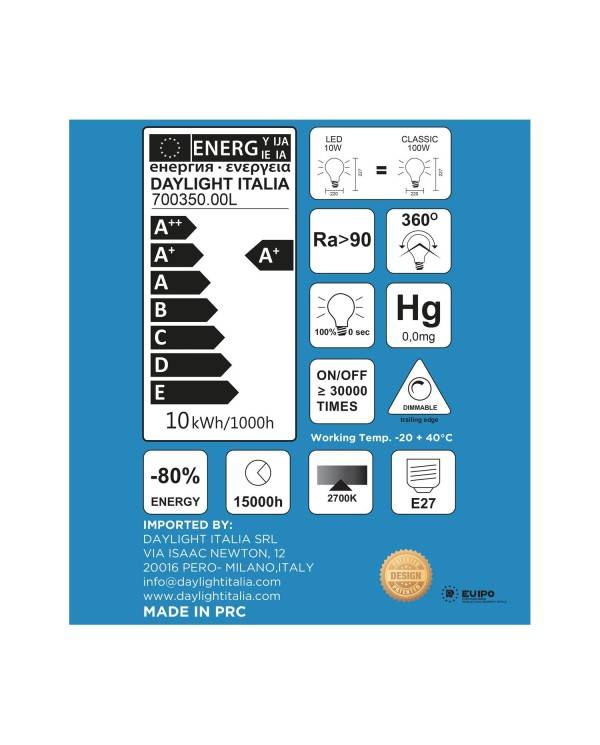 Porcelain LED XL Delo Ciaobella Line 10W zatemnilna 2700K žarnica