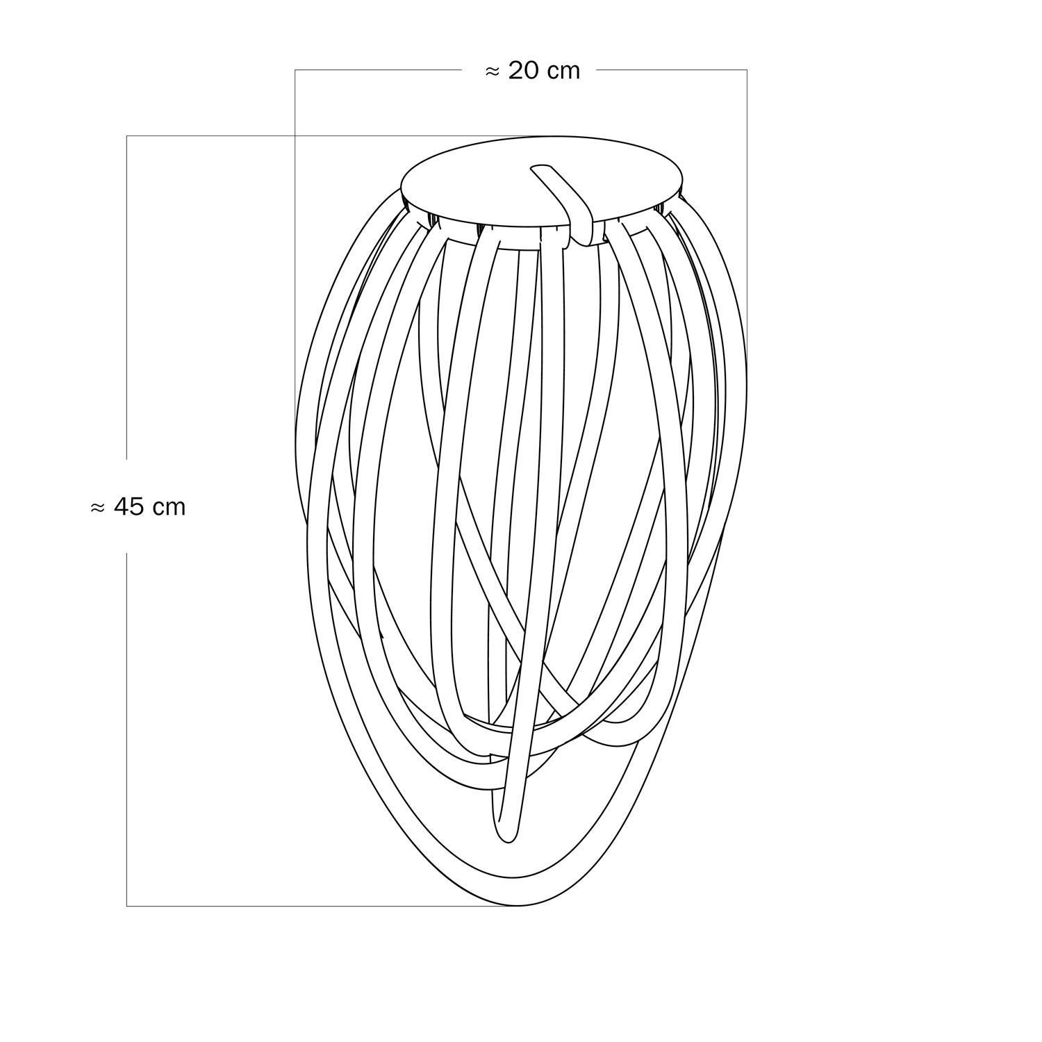 Cablò senčilo, črne barve 100 cm