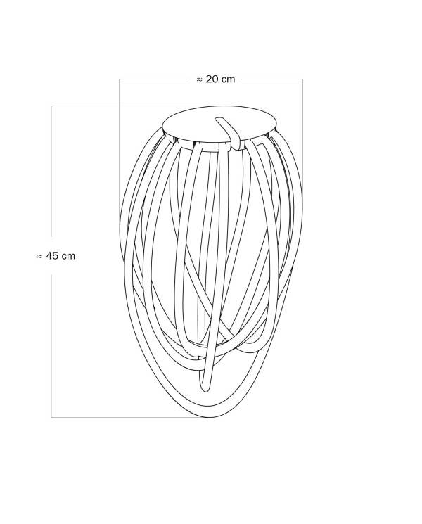 Cablò senčilo, črne barve 100 cm