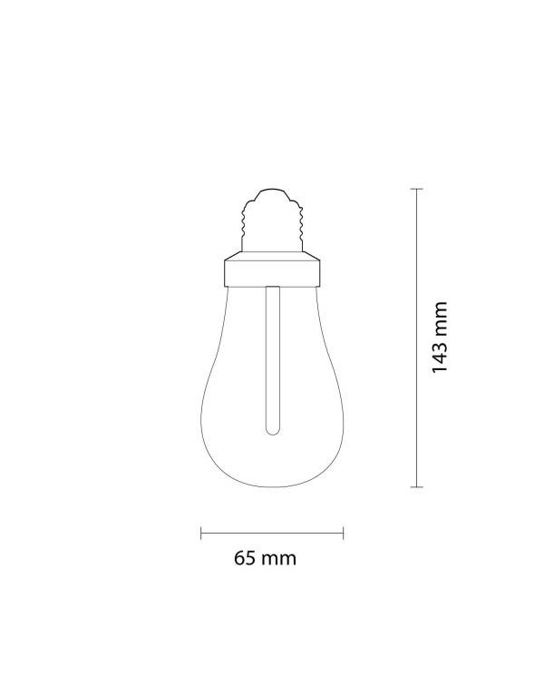 LED sijalka Plumen 002 6,5W E27 zatemnilna 2200K