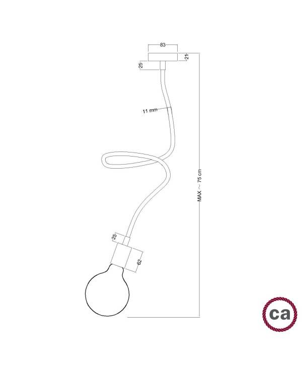 Stensko ali stropno svetilo Creative Flex 60 cm