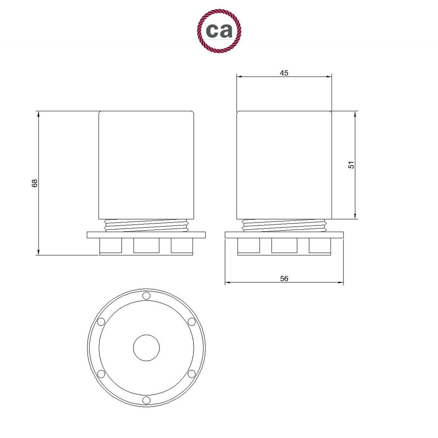 E27 grlo s skrito objemko za kabel