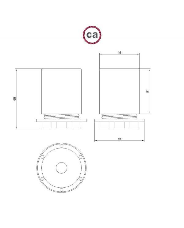 E27 grlo s skrito objemko za kabel