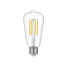 LED prozorna Edison sijalka ST64 7W 806Lm E27 3500K zatemnilna - N02