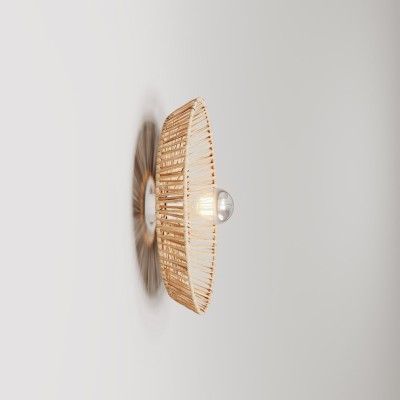 Stenska in stropna svetilka z rаfijskim lampom Moorea
