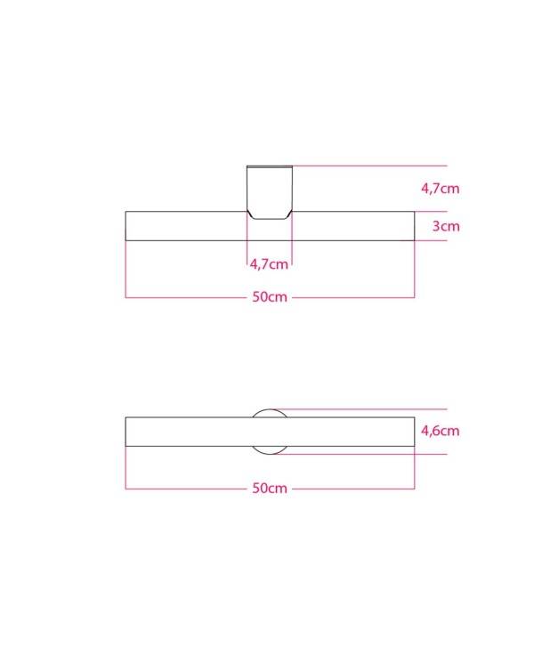 Esse14 stensko ali stropno grlo z LED S14d sijalko - IP44