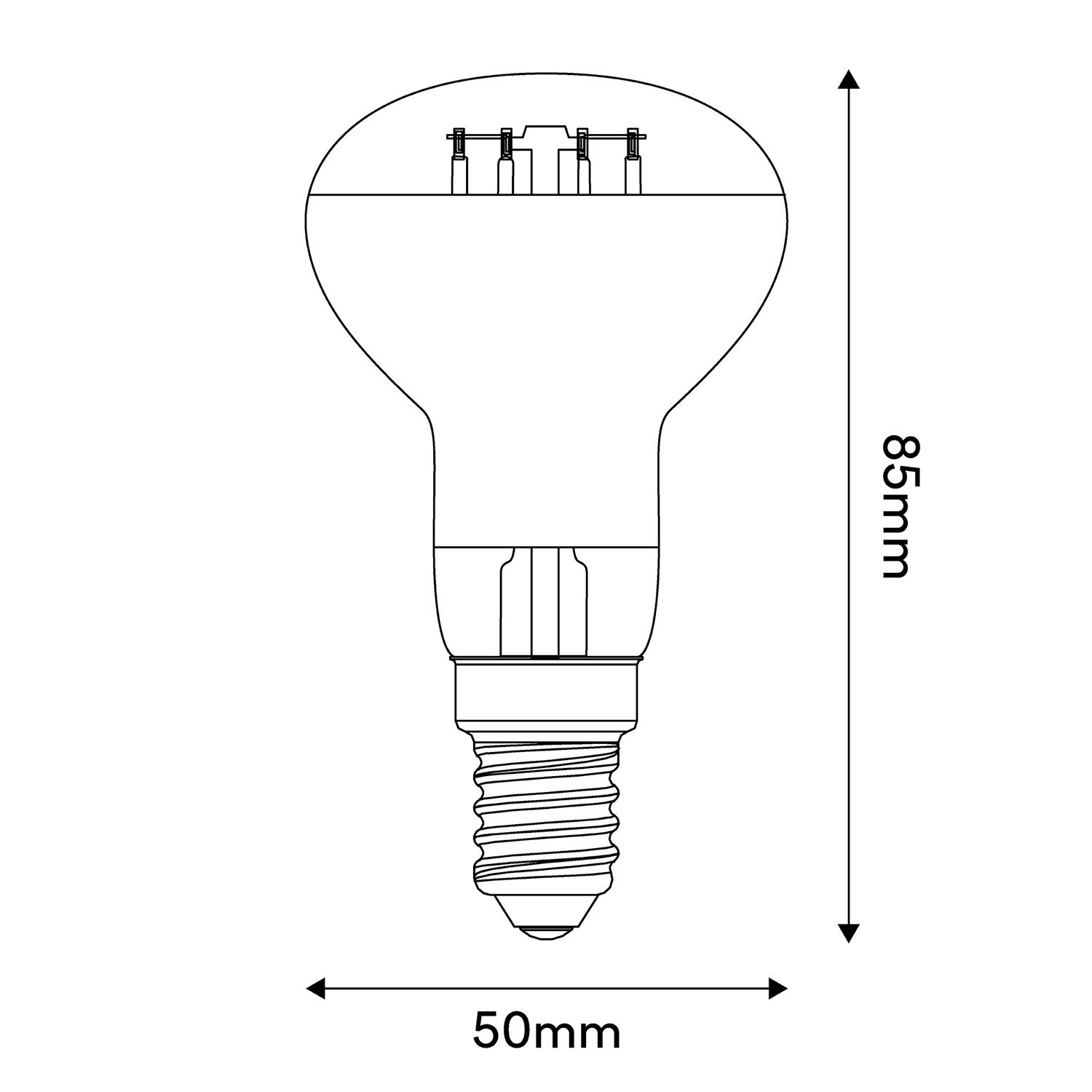 LED žarnica Silver Mirror R50 4W 470Lm E14 2700K Dimmerabile - A06