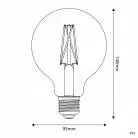 P03- LED sijalka, E27, CRI 95, G95, 7W, 2700K, zatemnilna