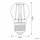 LED prozorna Mini sijalka G45 4W 470Lm E27 2700K - E01