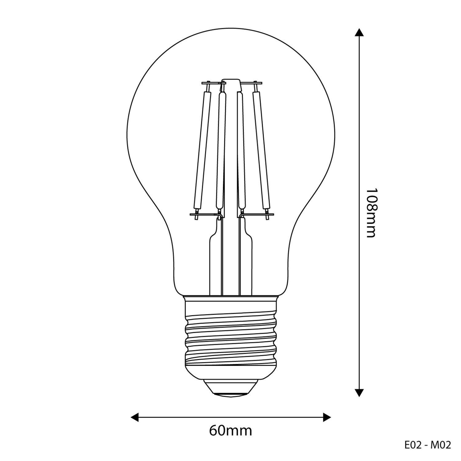 LED prozorna sijalka Drop A60 4W 470Lm E27 2700K - E02