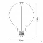 LED sijalka Globo G125 2,8W 90Lm E27 1800K - F05