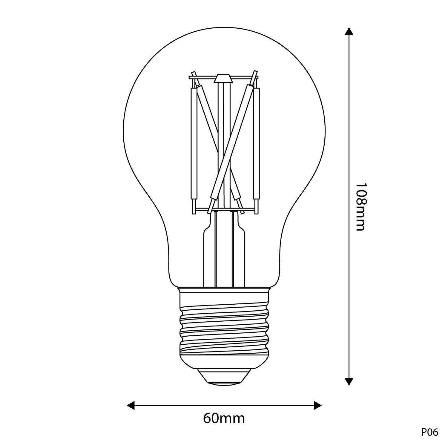 LED sijalka CRI 95 A60 7W 640Lm E27 2700K z možnostjo zatemnitve - P06