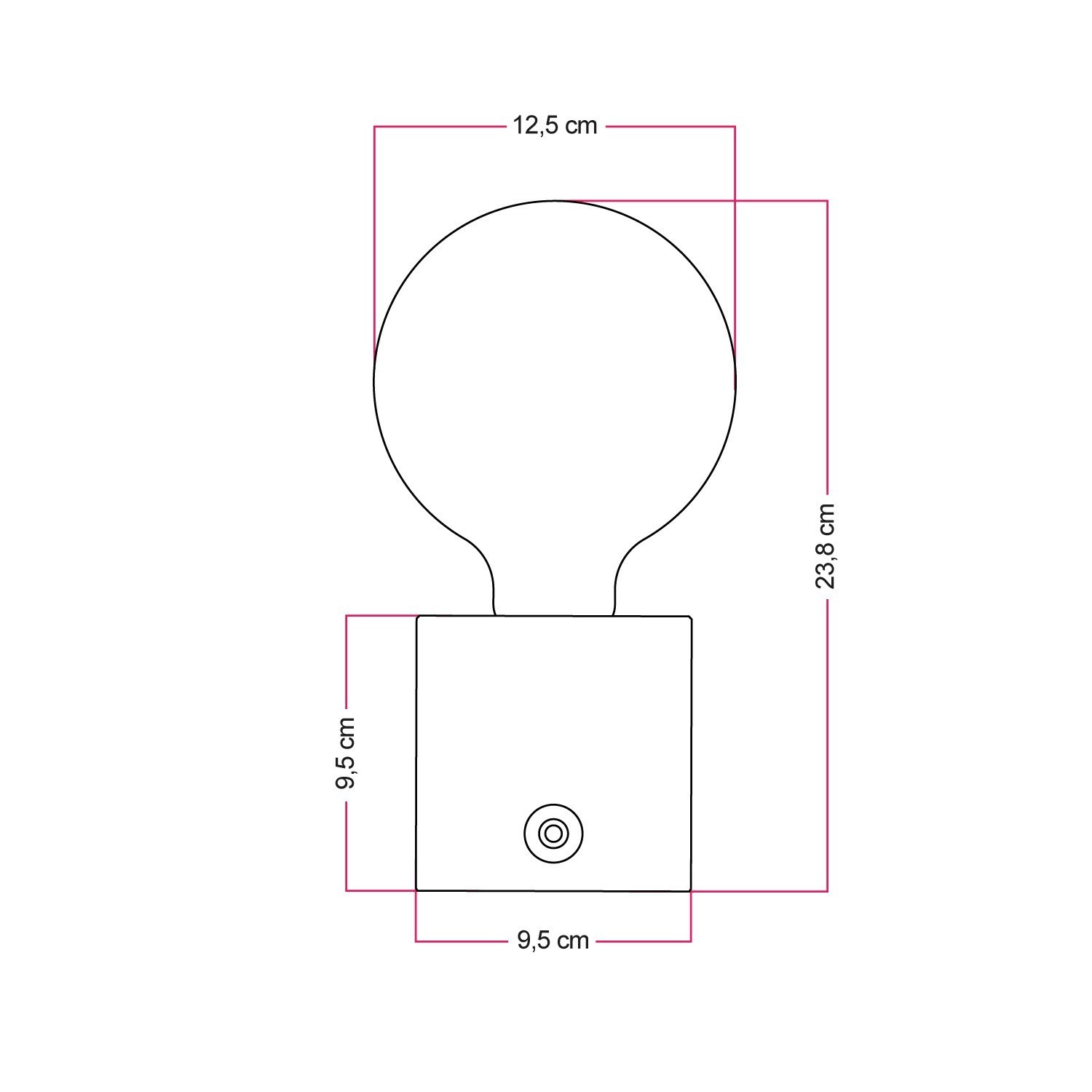 Prenosna LED polnilna svetilka Cabless03 z žarnico G125