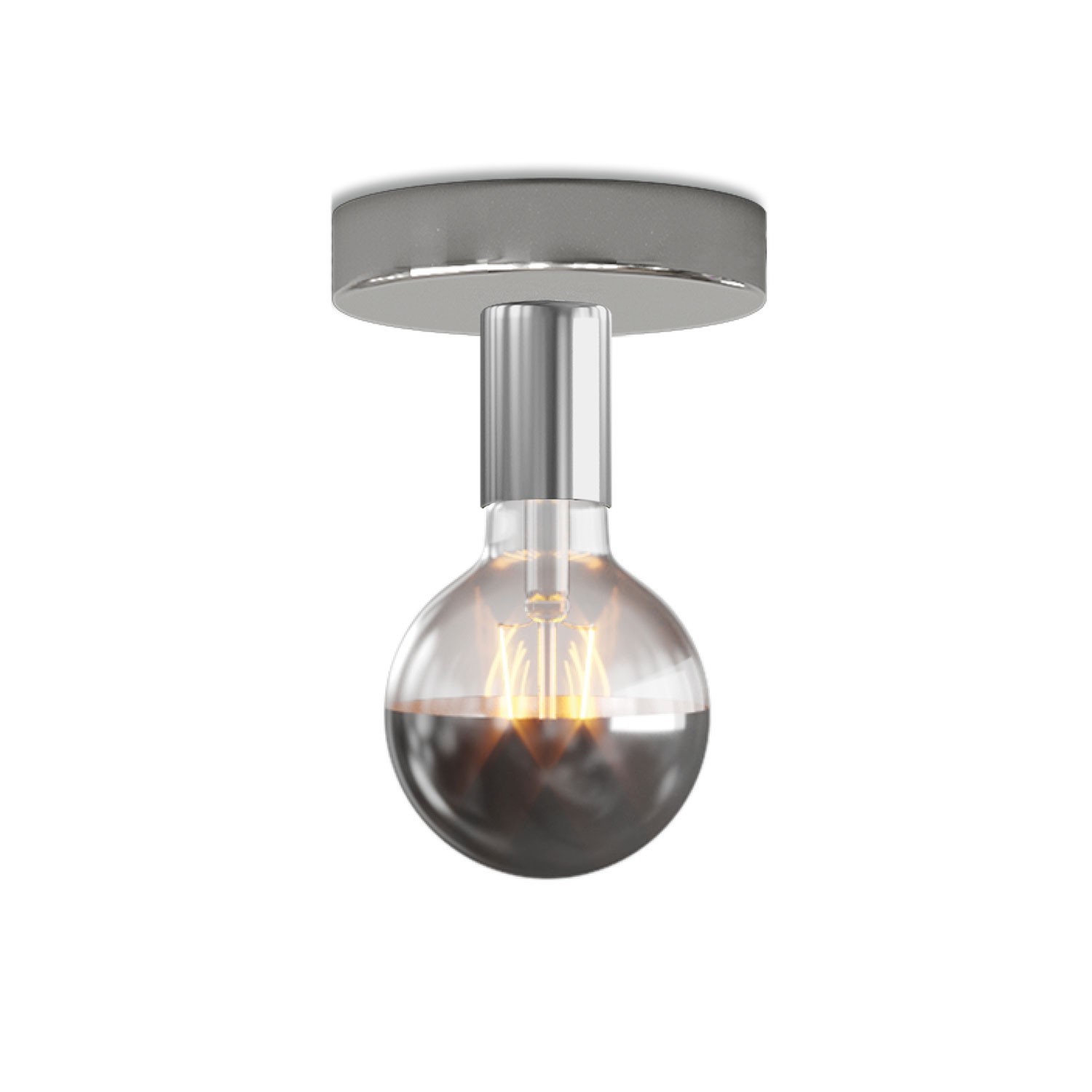 Fermaluce metal Lamp with Globe lightbulb