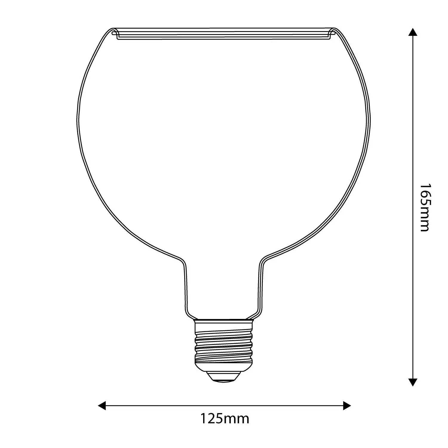 LED prozorna žarnica Ghost Line G125 CRI 90 4,5W 300Lm E27 2200K z možnostjo zatemnitve - G05