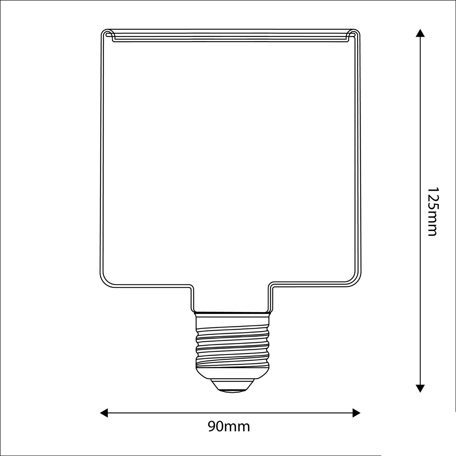 LED prozorna žarnica Ghost Line Cube CRI 90 4,5W 300Lm E27 2200K Dimmable - G04