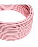 Okrogel tekstilen električen kabel RM16 - Baby Pink