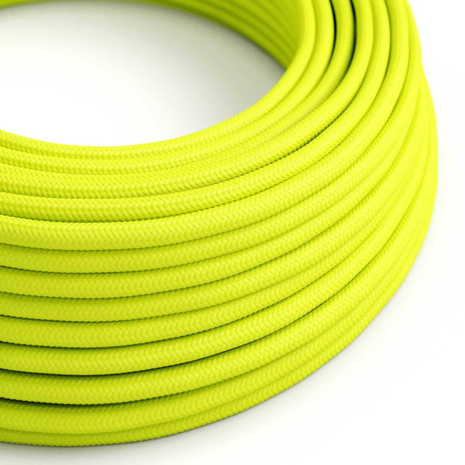 Okrogel tekstilen kabel Fluo rumen RF10