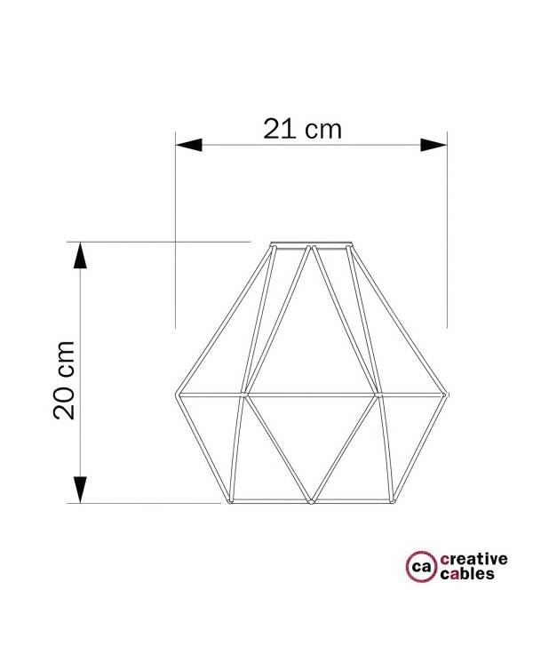 Kovinska kletka za svetila Diamond z grlom E27