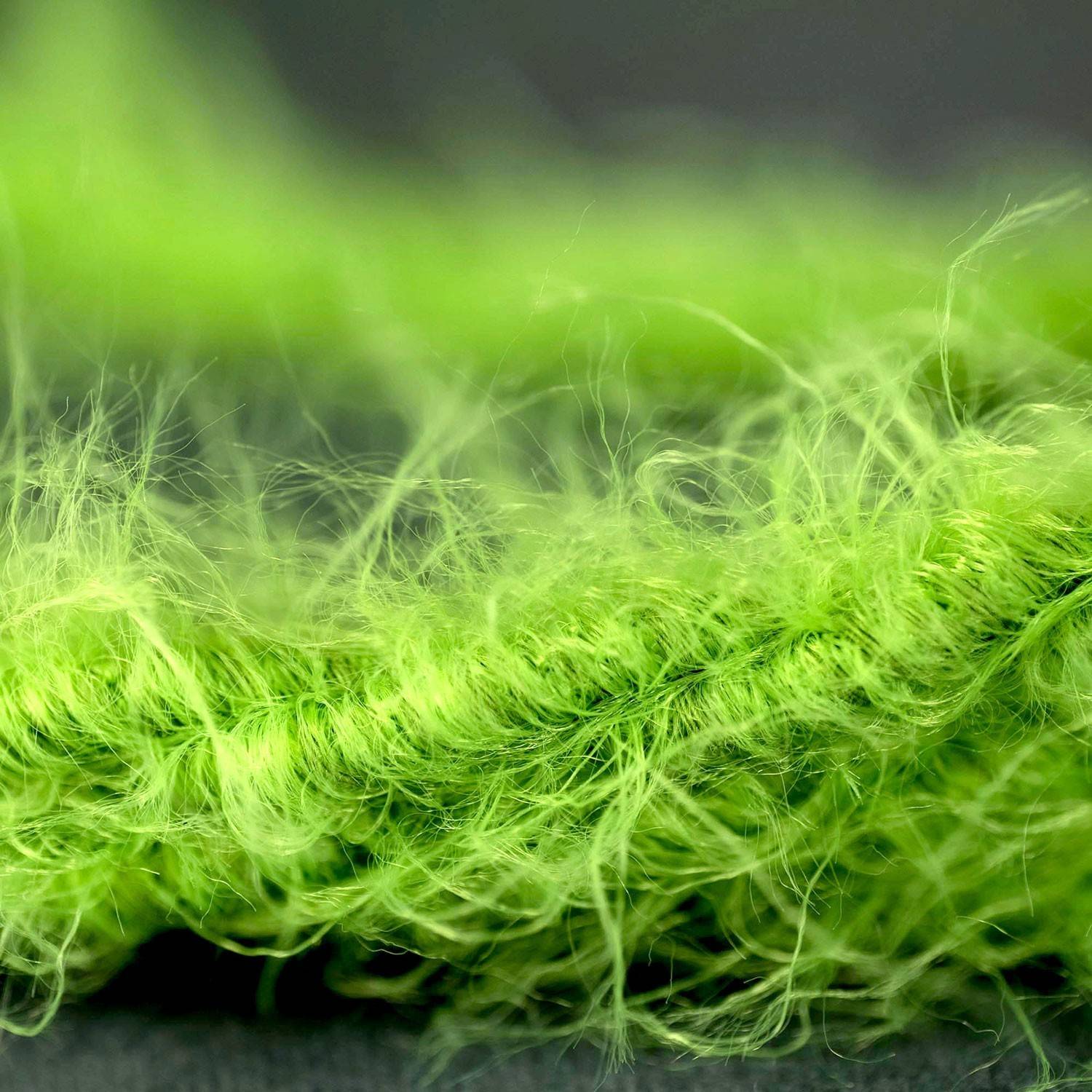 Burlesque twisted lighting cable covered in  hairy-effect  fabric Plain Green TP06