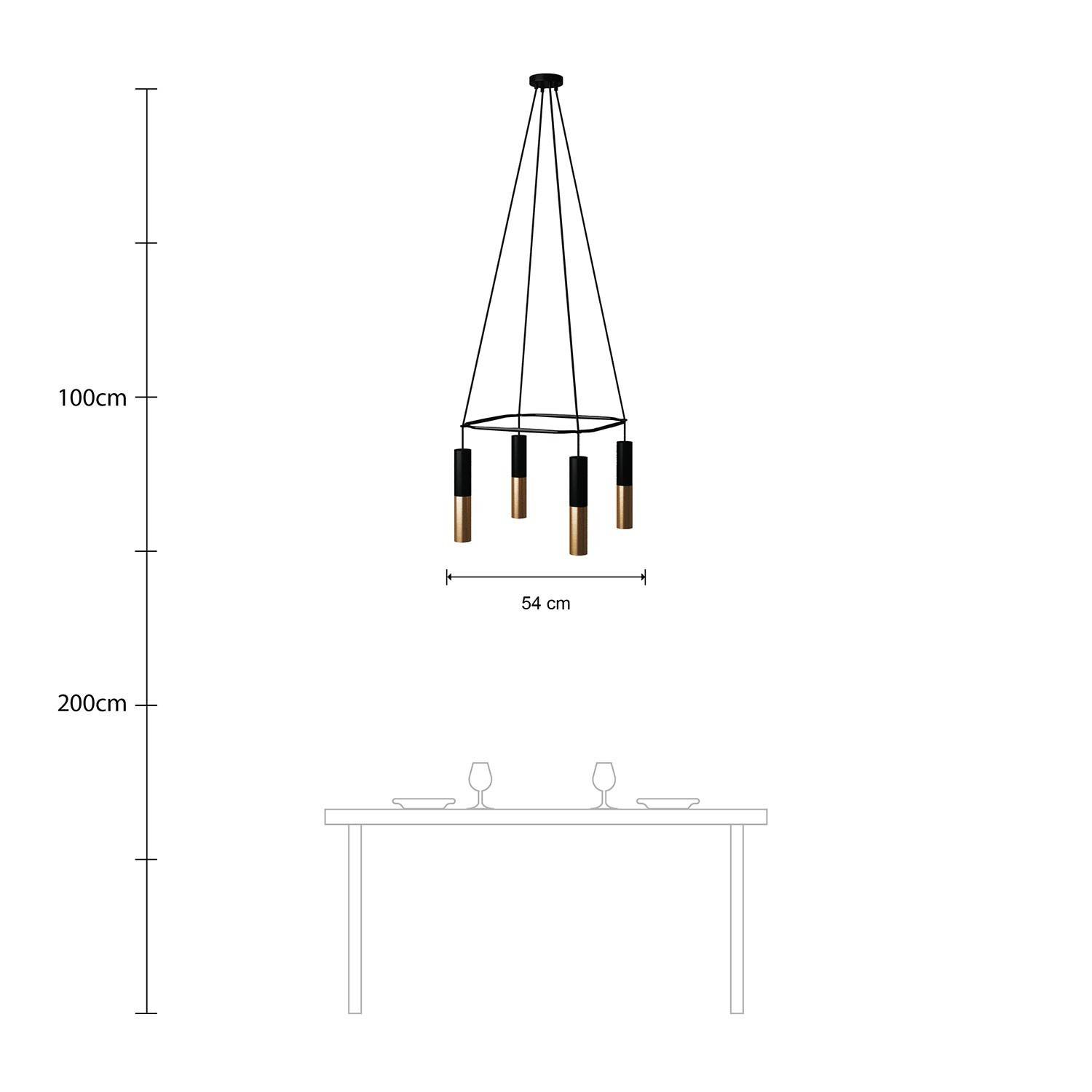 4-palčna kletka Tub-E14 Dvojna svetilka