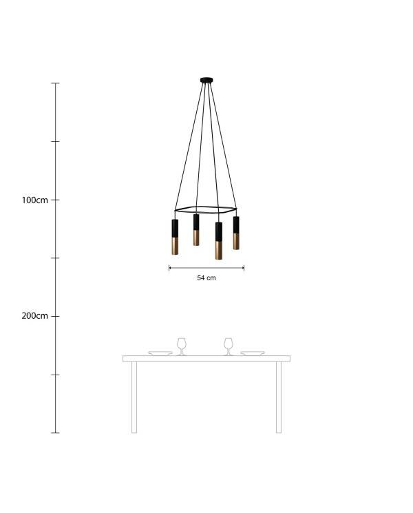 4-palčna kletka Tub-E14 Dvojna svetilka