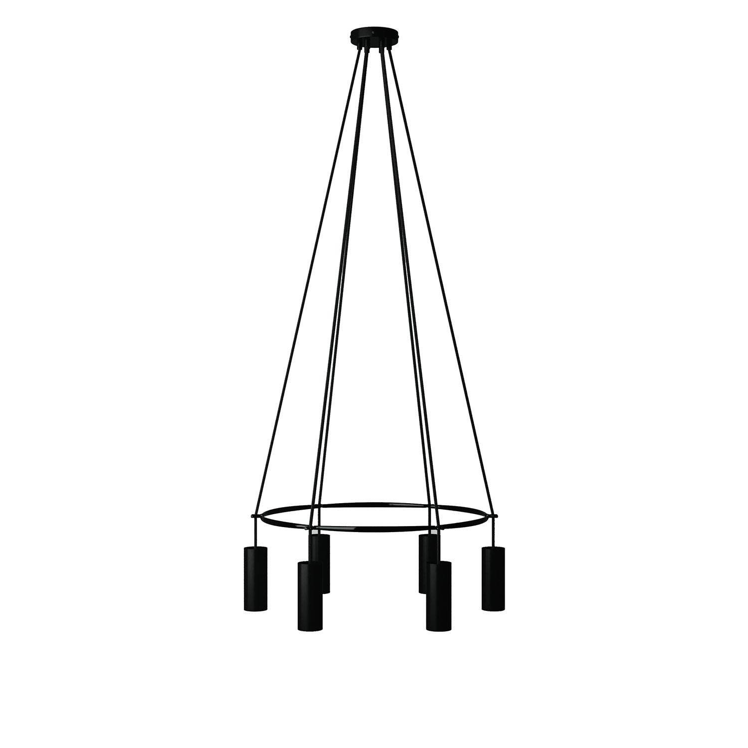 Svetilka s 6 padci v kletki Tub-E14