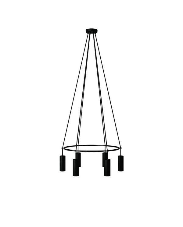 Svetilka s 6 padci v kletki Tub-E14